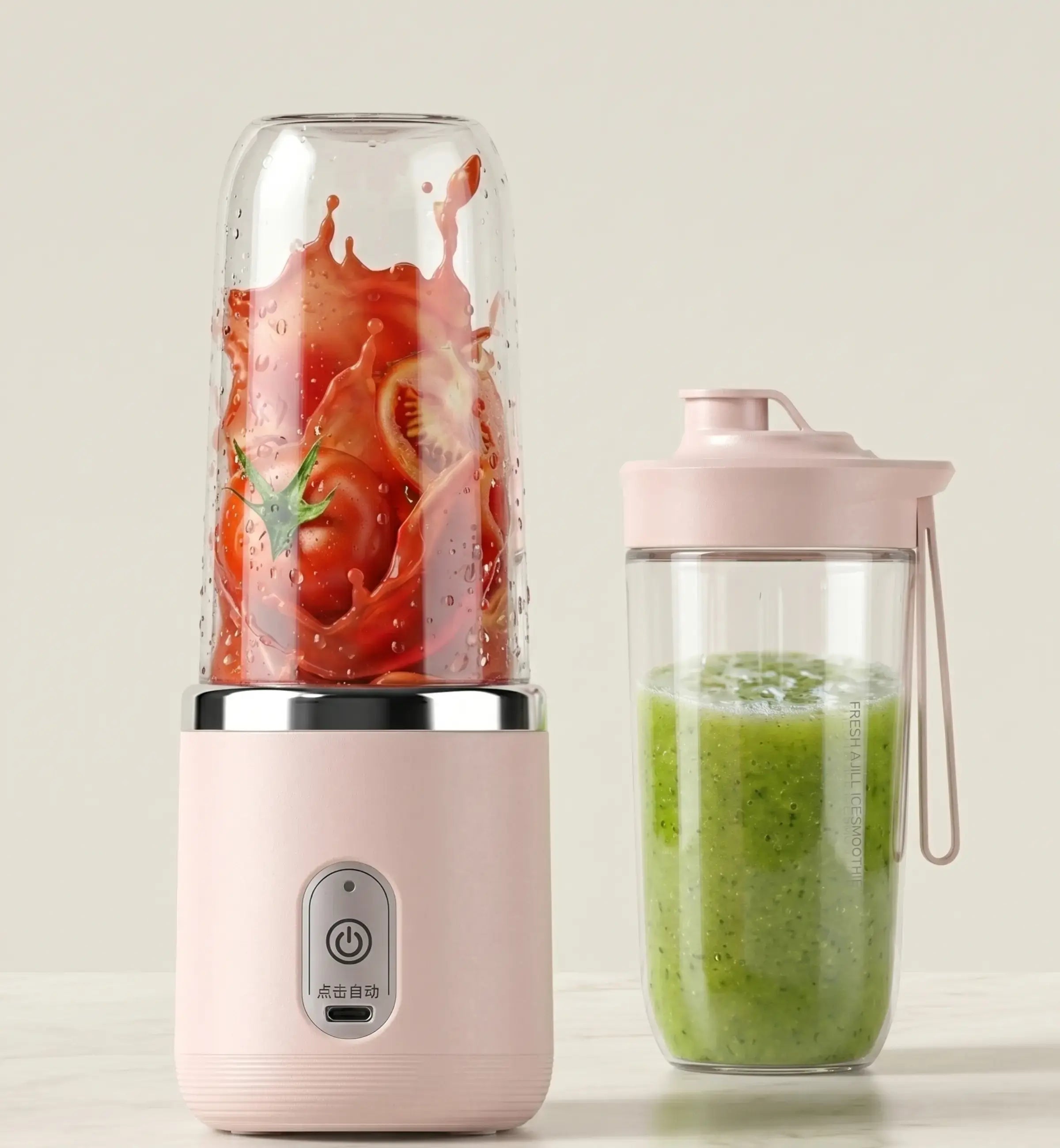 Mini Liquidificador em uso