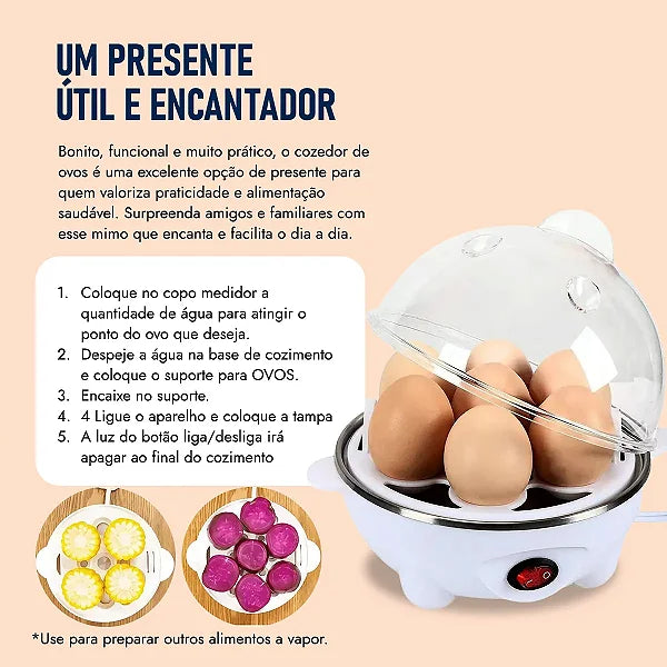 Cozedor de Ovos em uso