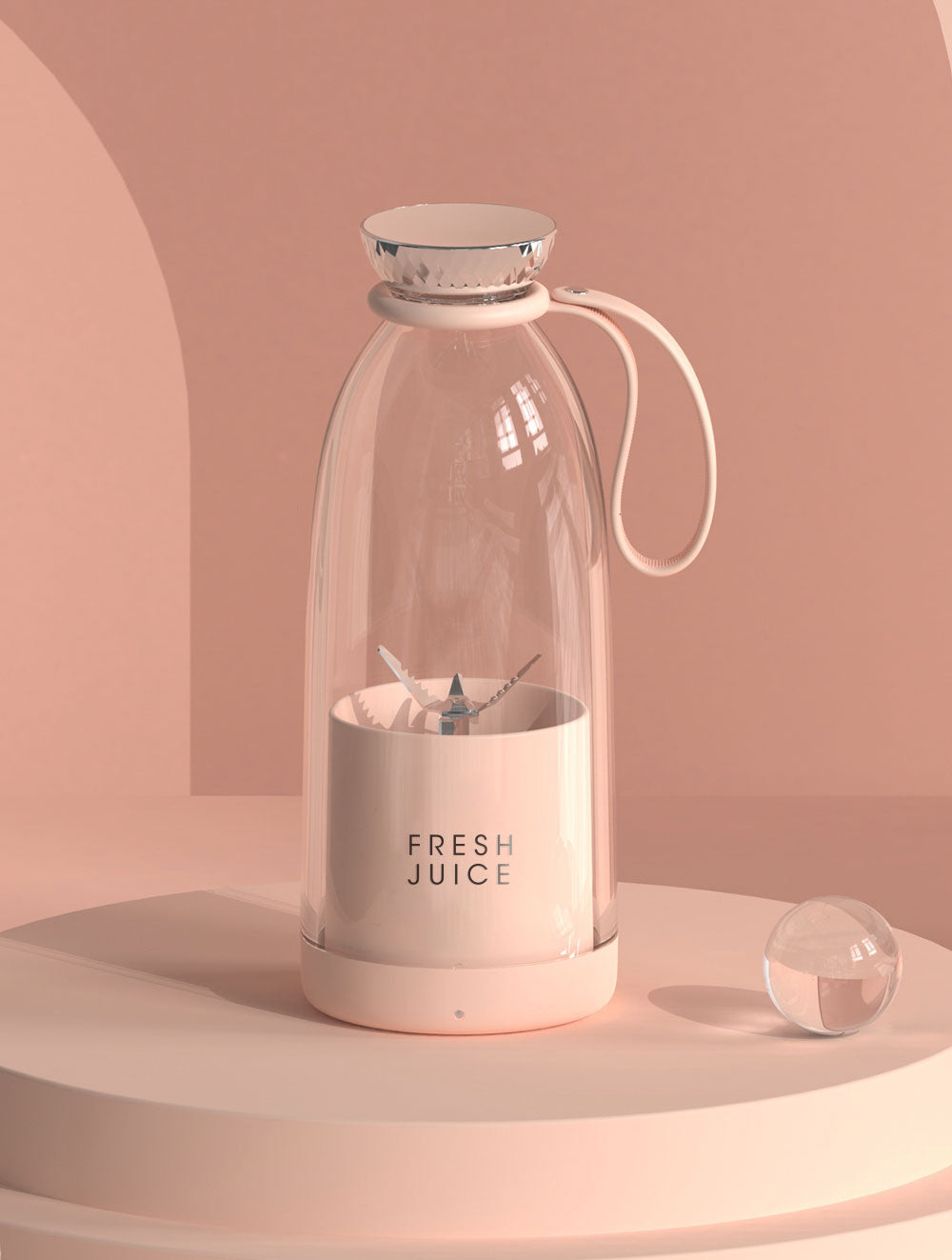 Mini Liquidificador Fresh Juice cor rosa