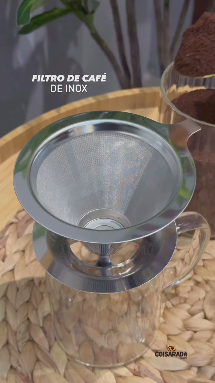 Filtro De Café 101/102/103 Inox - Coador de Café Grande Sem Uso De Papel